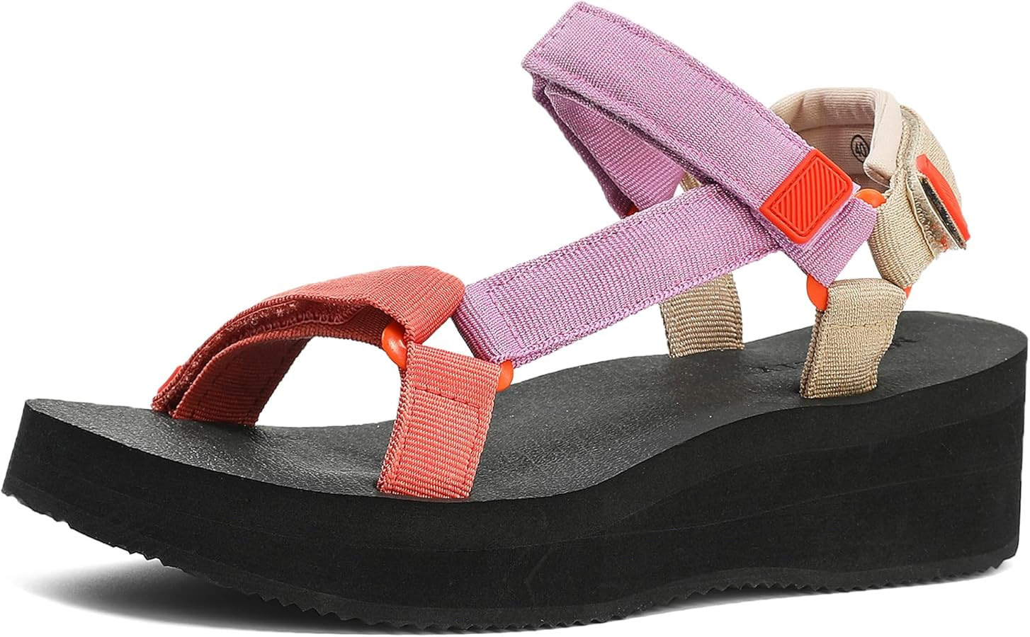 Women's Platform Sandals Casual Wedge Adjustable Velcro Arch Support Yoga Mat Heeled Flatform San... | Amazon (US)