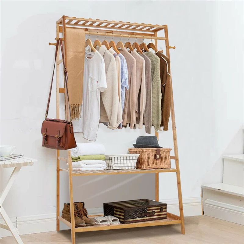 Sharan 32.5'' Solid Wood Clothes Rack | Wayfair North America