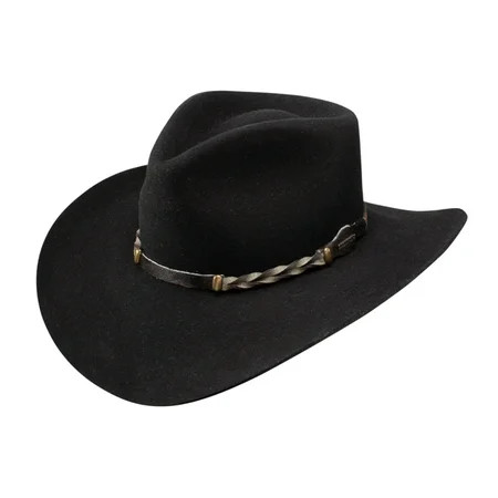 Stetson Men s 4X Drifter Buffalo Felt Pinch Front Cowboy Hat (Black 7 1/2) | Walmart (US)