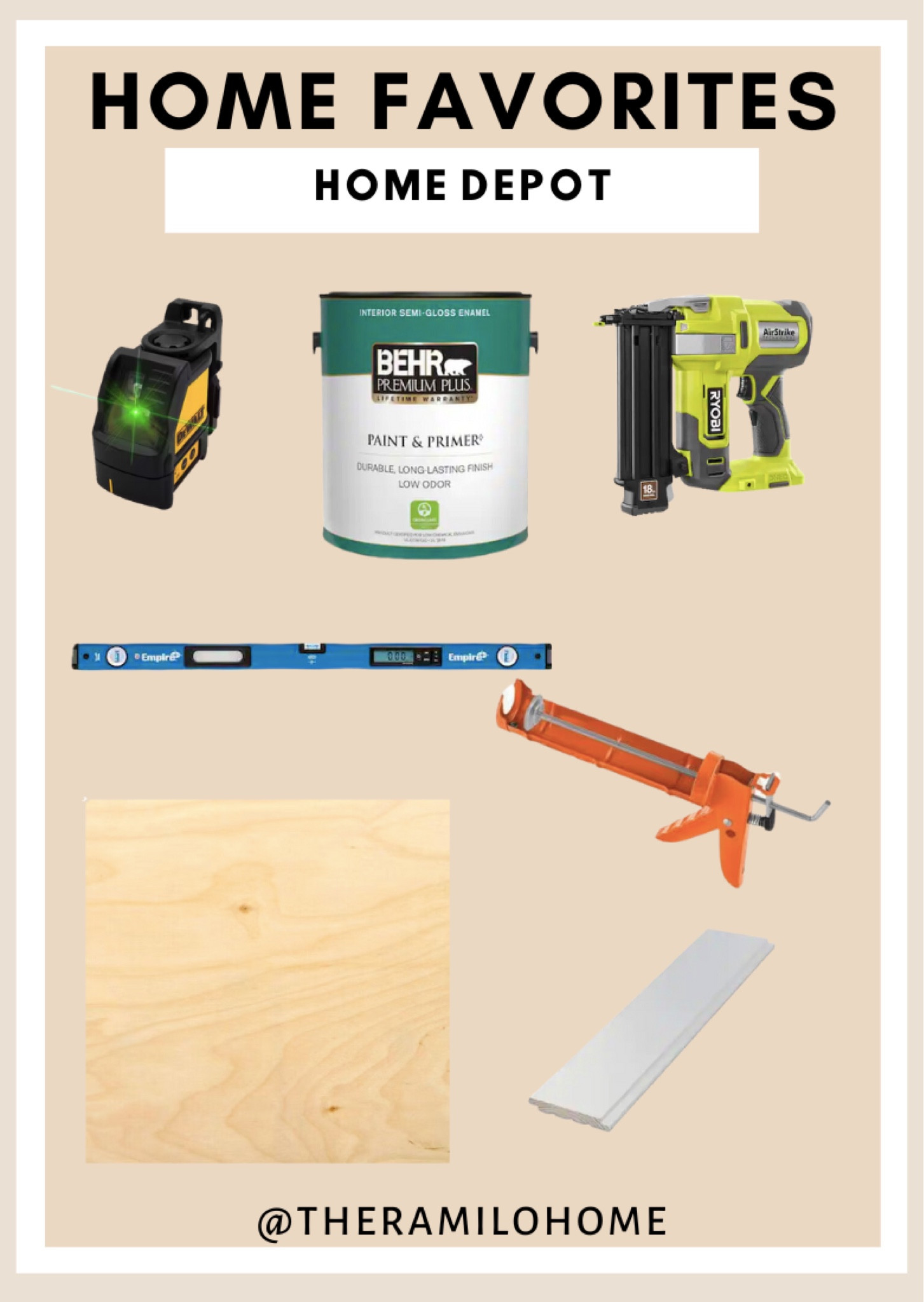 Home Depot finds
Shiplap wall
DIY home project
Nail gun
Brad nailer
Laser level
White paint
Home renovation
Home upgrade

#LTKunder50 #LTKhome #LTKsalealert