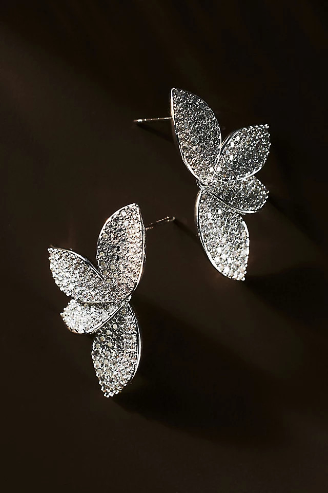 Lillia Pave Stud Earrings | Anthropologie (US)