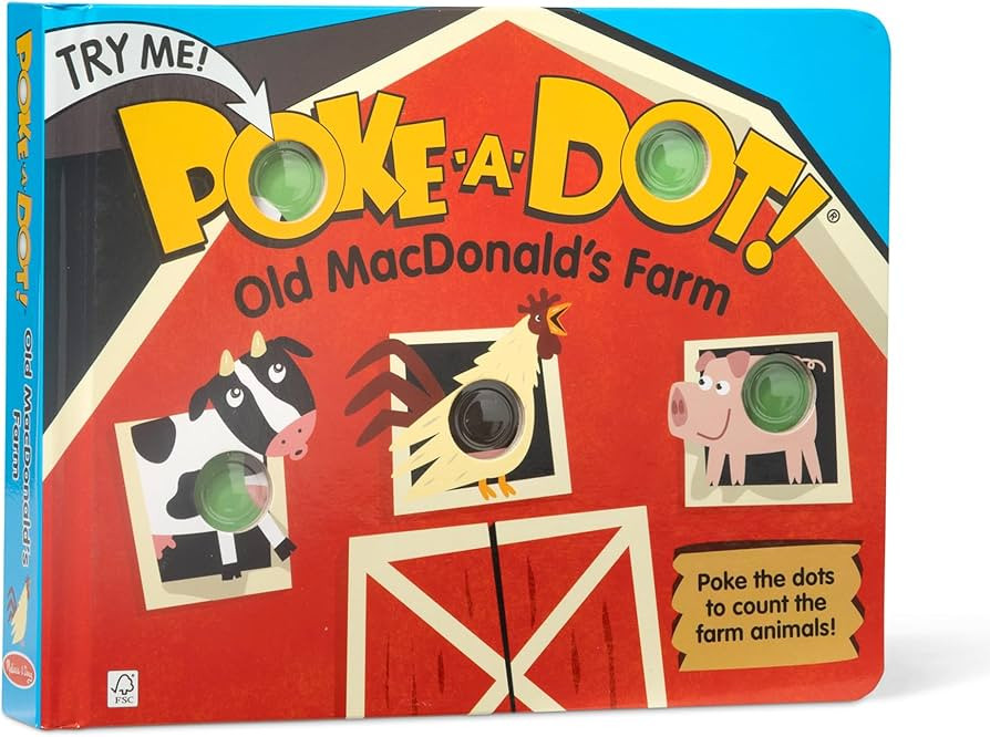 Melissa & Doug Poke-a-Dot! Old MacDonald’s Farm, Interactive Children's Board Book with Buttons... | Amazon (US)