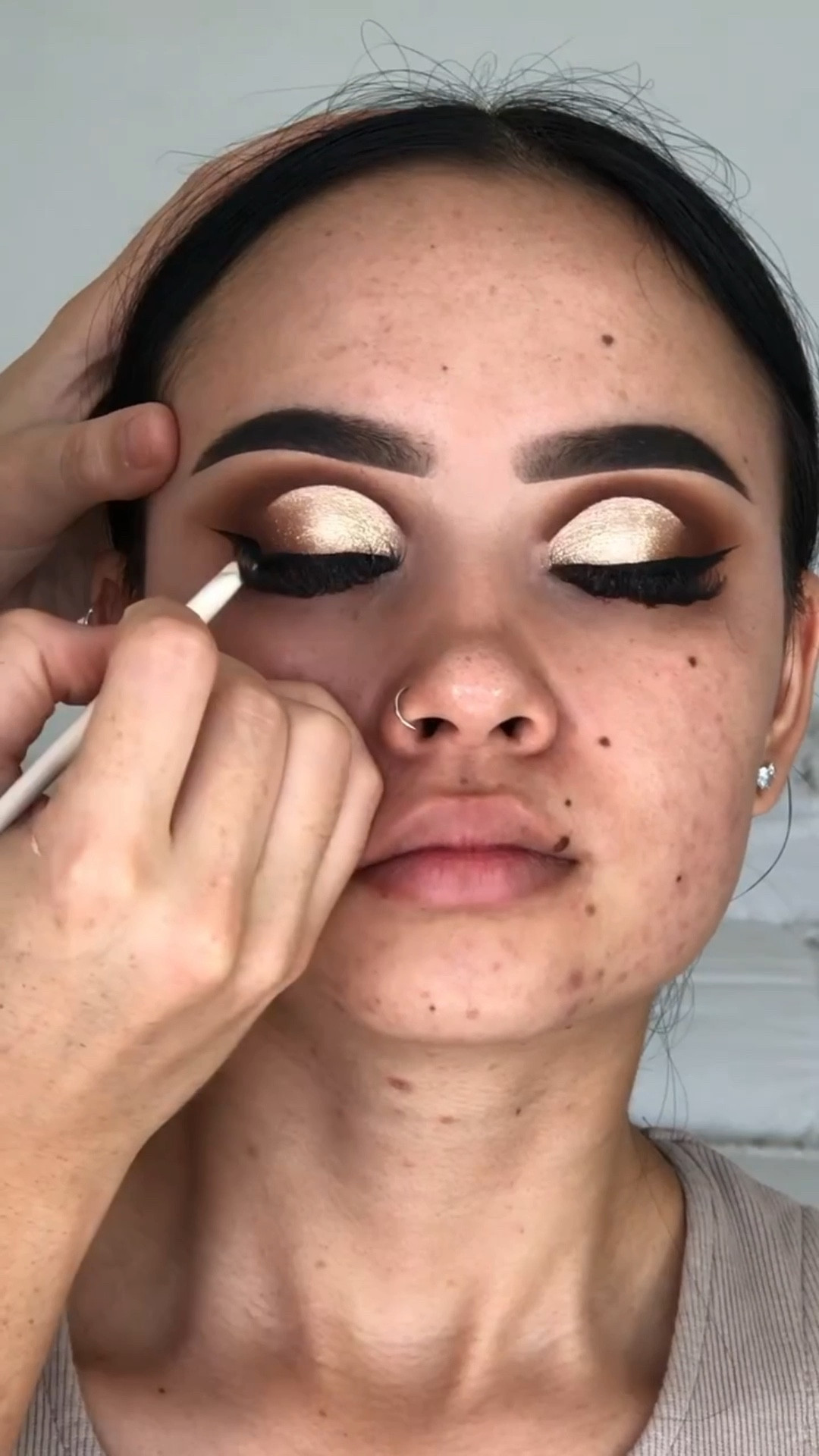 Makeup lovers! When did you find this look was most popular!? For me it was 2018/2019 🤤✨🤎

Products used:
Brows:
@morphebrushes Micro Brow Pencil
@anastasiabeverlyhills Brow Powder & Brow Freeze

Eyes:
@maccosmeticsanz Dark Tan Msf
@plouise_makeup_academy Base, Blank Canvas & Secret Sinner Palette (shades fling & lovestruck) 
@inglot_australia 77 Gel Liner
@peachesmakeup Hollywood & Gatsby Pigment 
@nyxcosmetics_australia Glitter Glue
@mcobeauty Xtendlash Mascara

Face:
@embryolisseau Lait Creme Concentre
@fentybeauty Match Stix & Sun Stalk’r Bronzer
@toofaced Born This Way Concealer
@esteelauder Double Wear Foundation
@rarebeauty Bliss Soft Pinch Blush
@hudabeautyshop Cupcake Easy Bake Powder
@flowerbeauty Flowerpots Blush
@maccosmeticsanz Whisper of Guilt Highlighter
@maybelline Lasting Fix

Lips:
@morphebrushes Vibes
@maccosmetics Peachstock

#LTKbeauty #LTKdatenight #LTKaustralia