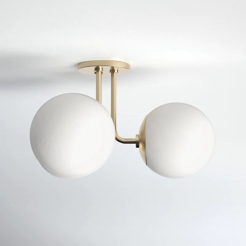 AllModern Luna 3 -Light 18.25" Semi Flush Mount & Reviews | Wayfair | Wayfair North America