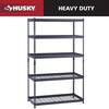 Husky 5-Shelf Metal Heavy-Duty Adjustable Garage Storage Shelving Unit in Black (48 in. W x 78 in. H x 24 in. D) N3R482478W5B | The Home Depot
