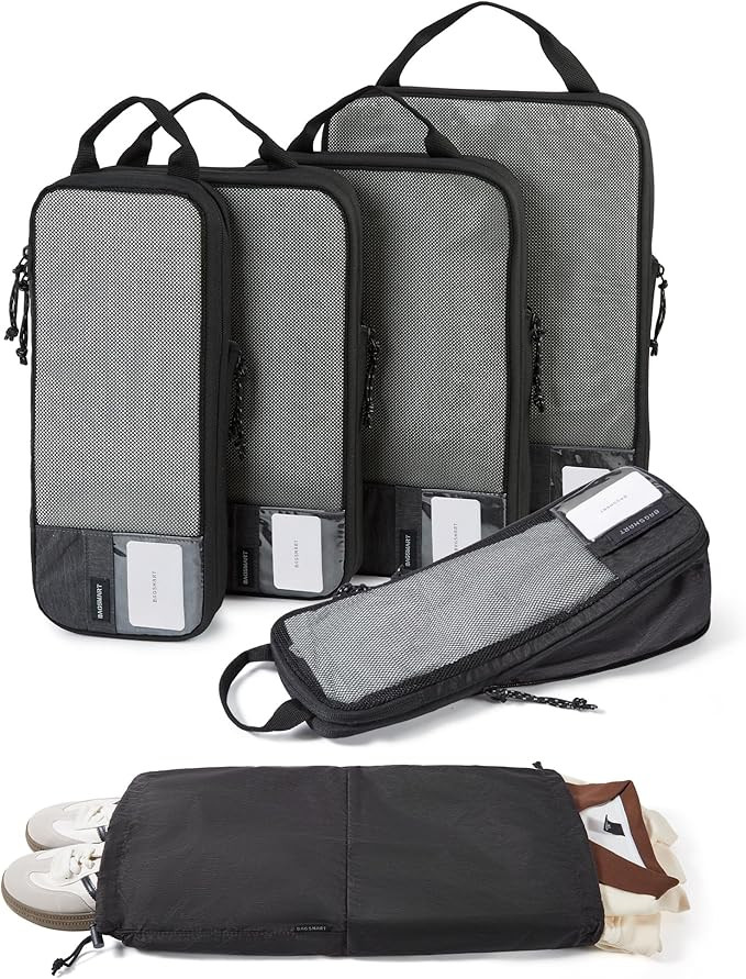 BAGSMART 6 Set /4 Set/2 Set Compression Packing Cubes for Travel, Lightweight Luggage Organizer B... | Amazon (US)