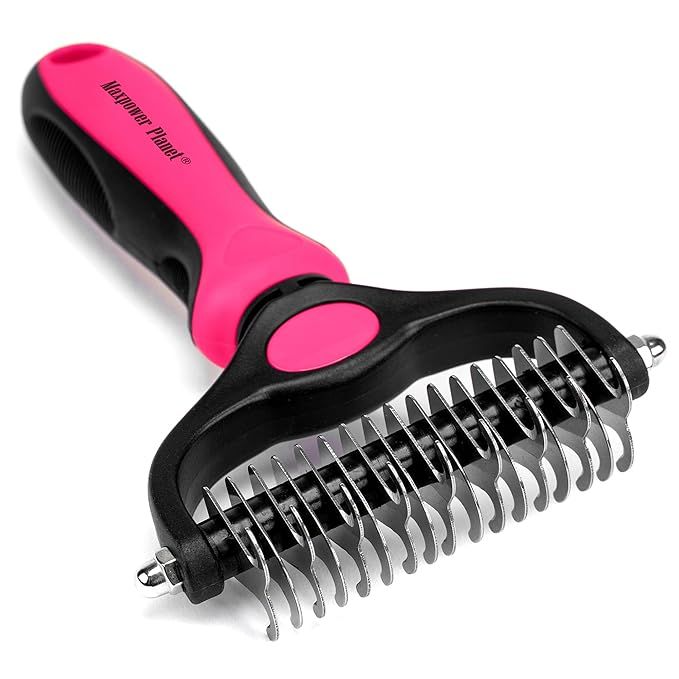 Maxpower Planet Hair Brush - Double Sided Shedding, Dematting Undercoat Rake for Dogs, Cats - Ext... | Amazon (US)