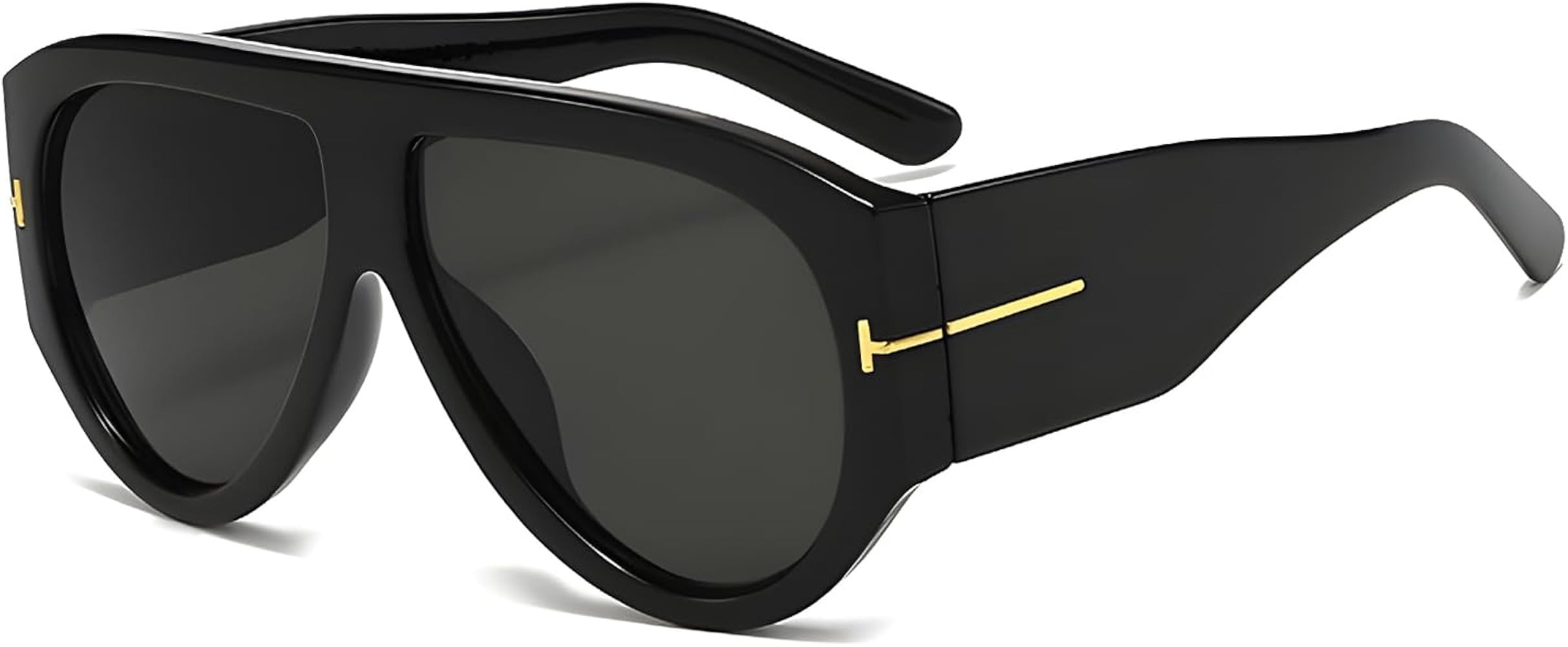 Trendy Oversized Aviator Sunglasses for Women Men Square Thick Frame Large Sun Glasses UV400 Prot... | Amazon (US)