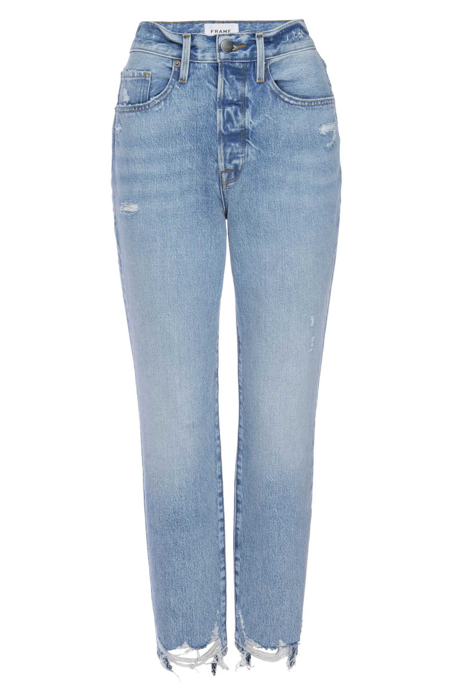 Le Original Ripped High Waist Crop Jeans | Nordstrom