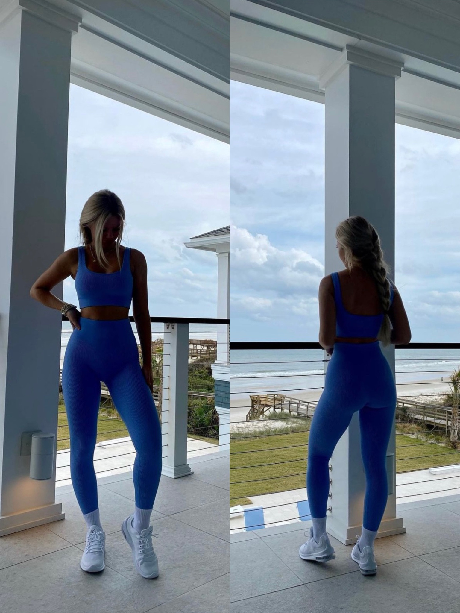 Light blue workout set from Amazon 🐳🫐 super thick, high quality material!

#LTKfitness #LTKunder100