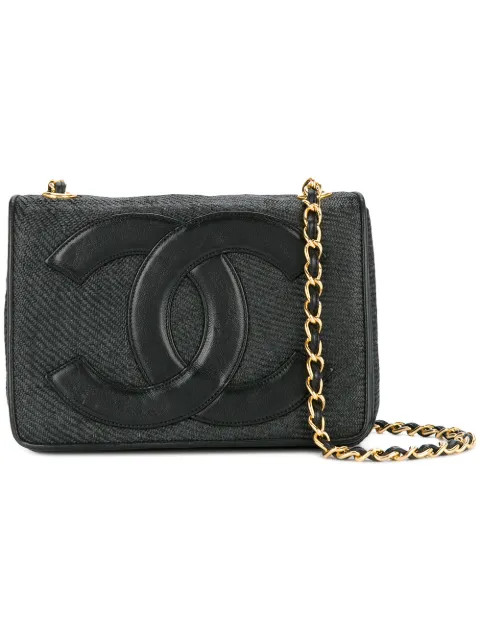 CHANEL PRE-OWNEDlogo patch shoulder bag | FarFetch Global