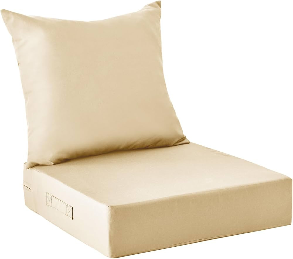 Outdoor Cushions for Patio Furniture，Outdoor Seat Cushion Set 24 x 24 x 5.75 Inch，Waterproof ... | Amazon (US)