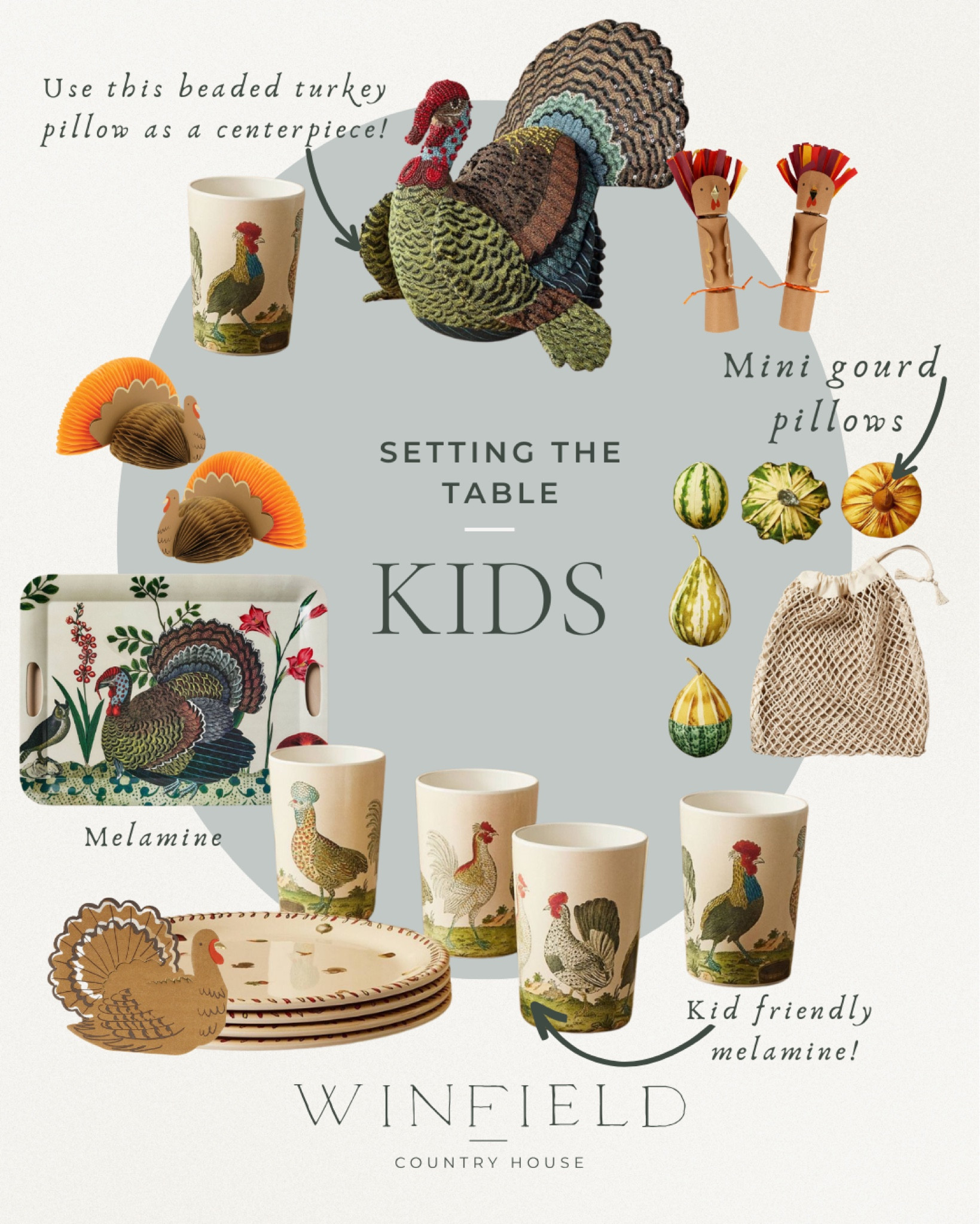 A kiddie table that will make the kids feel special on thanksgiving. Would be cute to use these pierces throughout the season too, for festive lunches and Saturday morning pancakes  

#LTKSeasonal #LTKhome #LTKkids