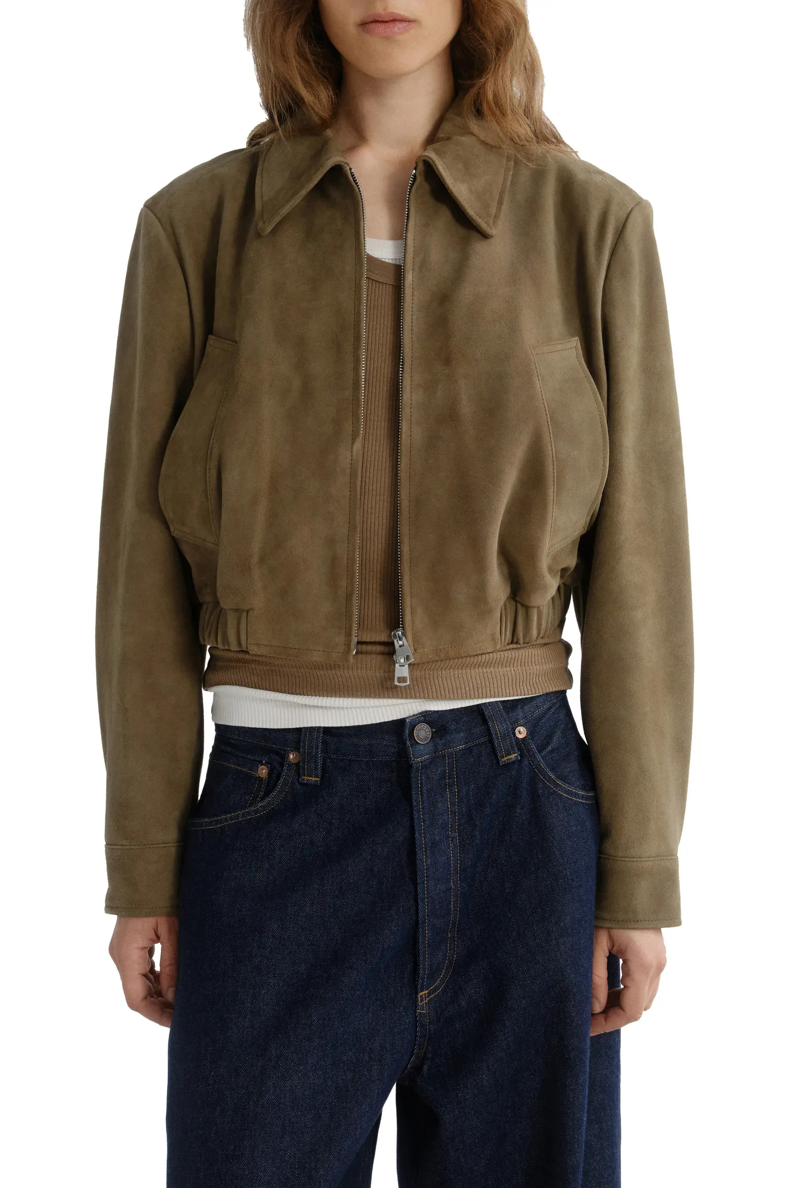 AGOLDE x Shoreditch Ski Club Nahla Suede Jacket (Women) | Nordstrom | Nordstrom