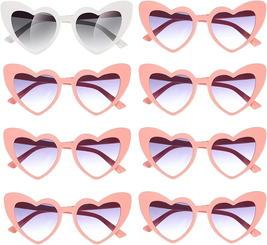 AEAHALY Heart Sunglasses for Women, Heart Shaped Sunglasses Christmas Party Favor | Amazon (US)