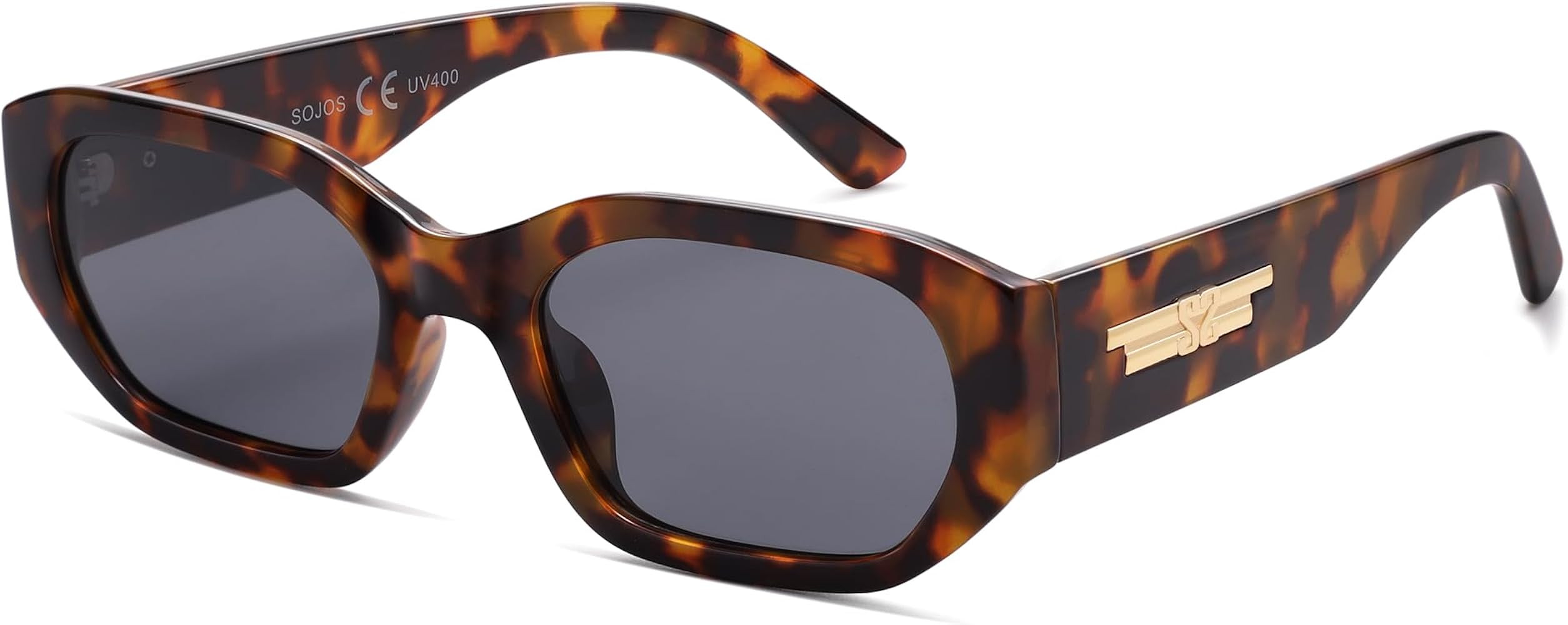 SOJOS Polarized Sunglasses Womens Mens Retro Rectangle Sun Glasses Trendy Hexagonal Frame 80s 90s... | Amazon (US)