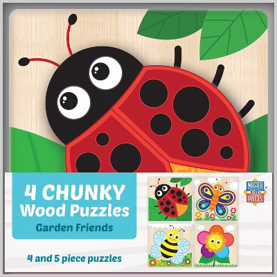 MasterPieces Garden Chunky Wood Puzzles 4 Pack for Kids | Target