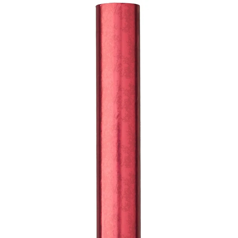 Red Foil Distressed Premium Heavyweight Christmas Wrapping Paper, 40 sq ft, by My Texas House | Walmart (US)