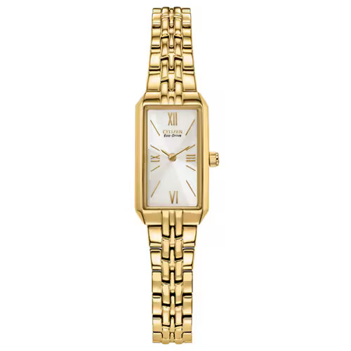 14.5mm Ladies' Citizen Eco-Drive® Corso Watch with a Champagne Dial and Gold-Tone Bracelet | Fred Meyer Jewelers