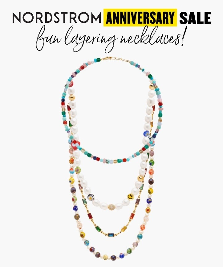 Colorful layering necklaces in the Nordstrom Anniversary Sale! 
Beaded necklace 
Summer fashion 
#NSale

#LTKSeasonal #LTKSaleAlert