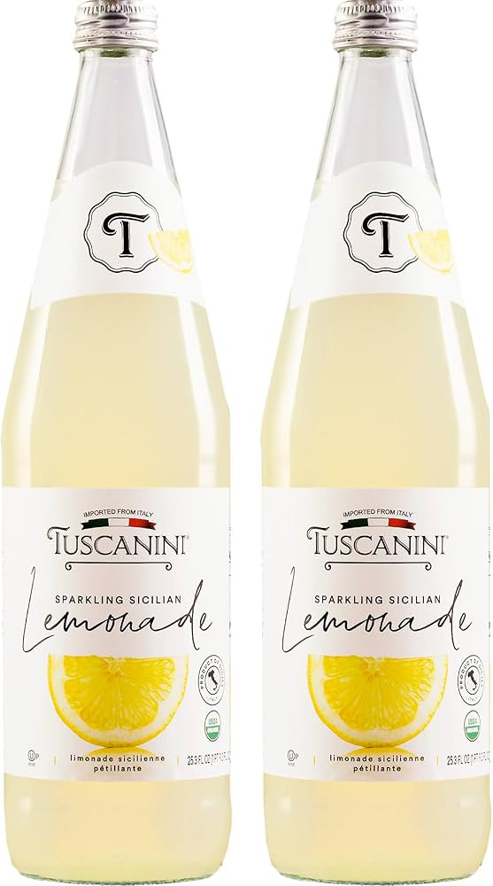 Tuscanini Premium Organic Sparkling Lemonade, 25.3oz (2 Pack) | Real Italian Lemon Soda - No Food... | Amazon (US)