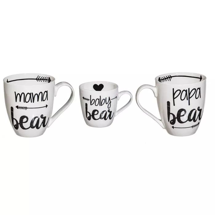 Cypress Home Beautiful Bear Family Ceramic Cup O' Java Cup Gift Set - 6 x 4 x 4 Inches Indoor/Out... | Target