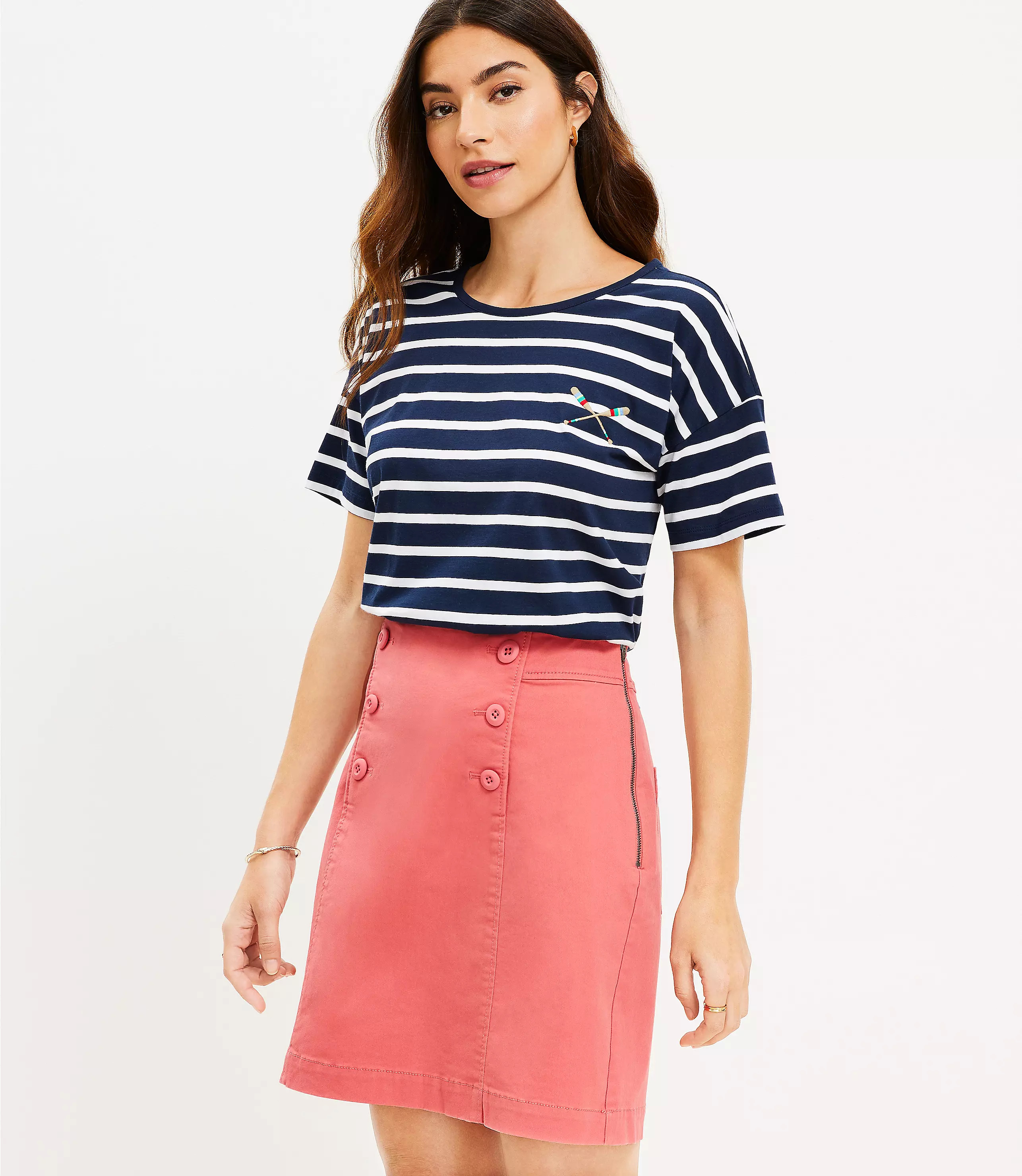 Twill Sailor Skirt | LOFT