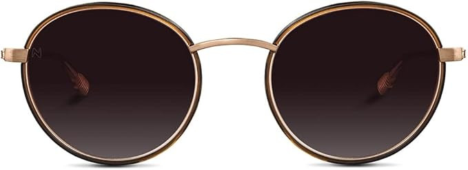 NOOZ Polarized Sunglasses Round shape for men and women - Metal frame Dual Ela | Amazon (US)