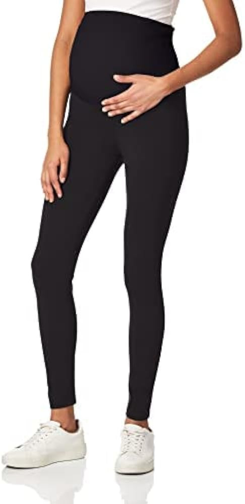 Motherhood Maternity Women's Maternity Essential Stretch Full Length Secret Fit Belly Leggings | Amazon (US)