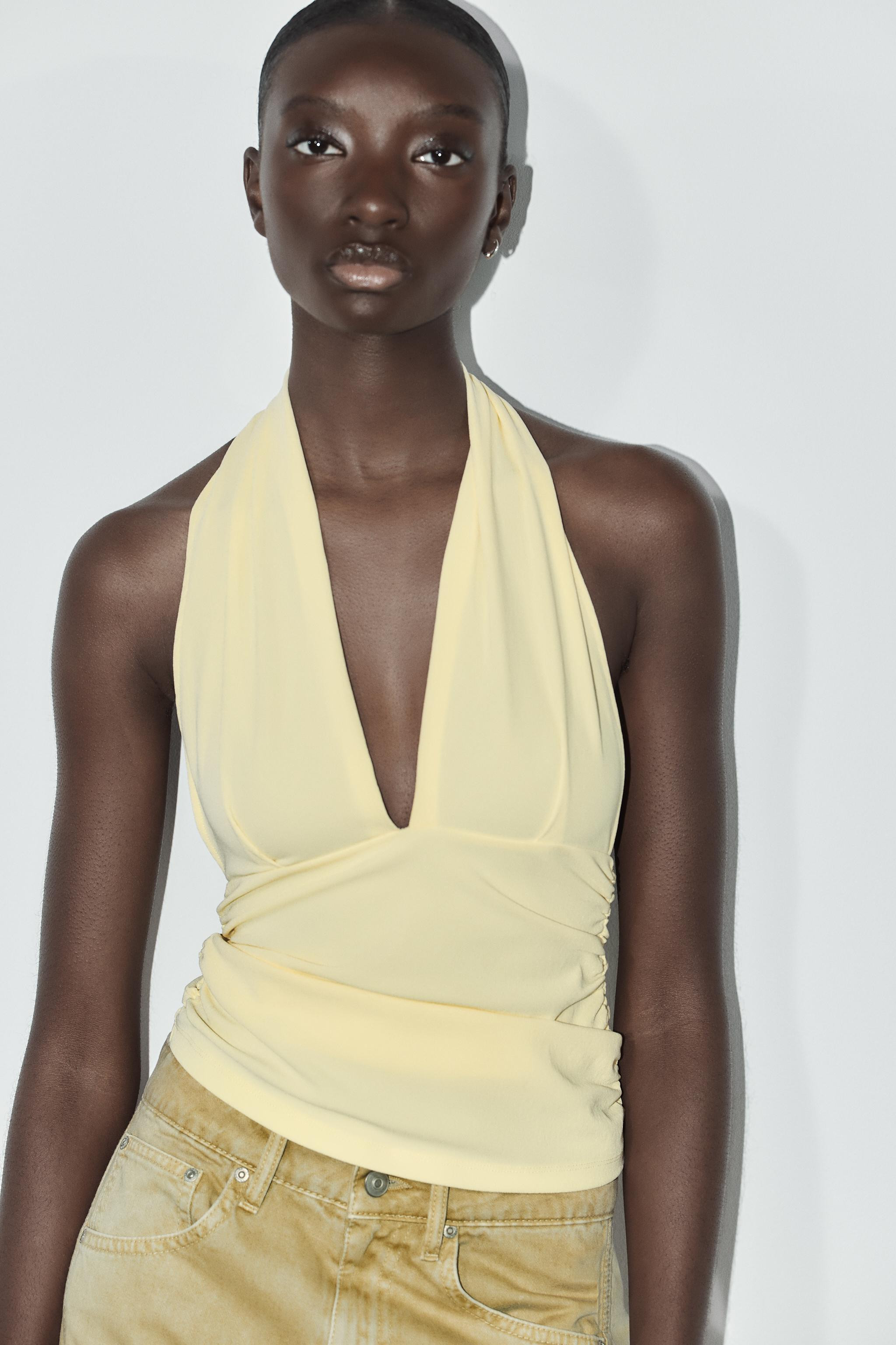 RUCHED HALTER TOP | Zara US
