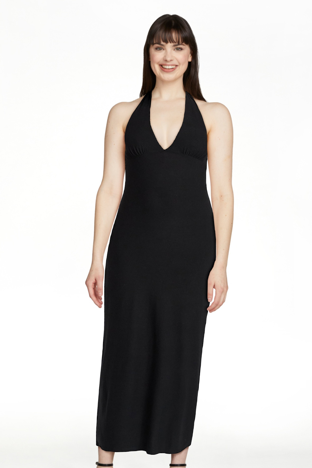 No Boundaries Halter Maxi Dress, Women's & Women's Plus Sizes XXS-4X | Walmart (US)