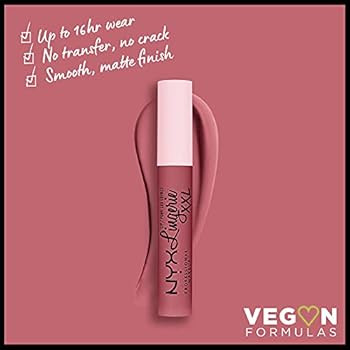 NYX PROFESSIONAL MAKEUP Lip Lingerie XXL Matte Liquid Lipstick - Flaunt It (Dusty Pink) | Amazon (US)