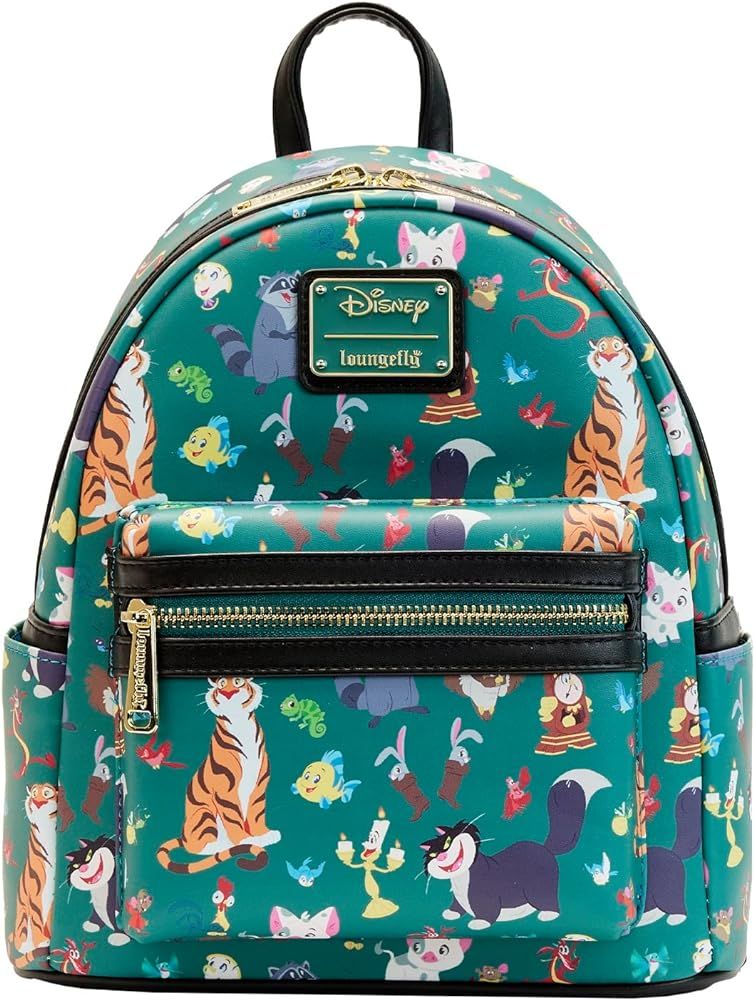 Loungefly Disney Princess Sidekicks All Over Print Mini Backpack Bag Wallet | Amazon (US)