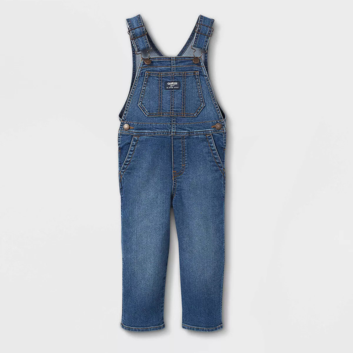 OshKosh B'gosh Toddler Boys' Solid Denim Overalls - Blue | Target