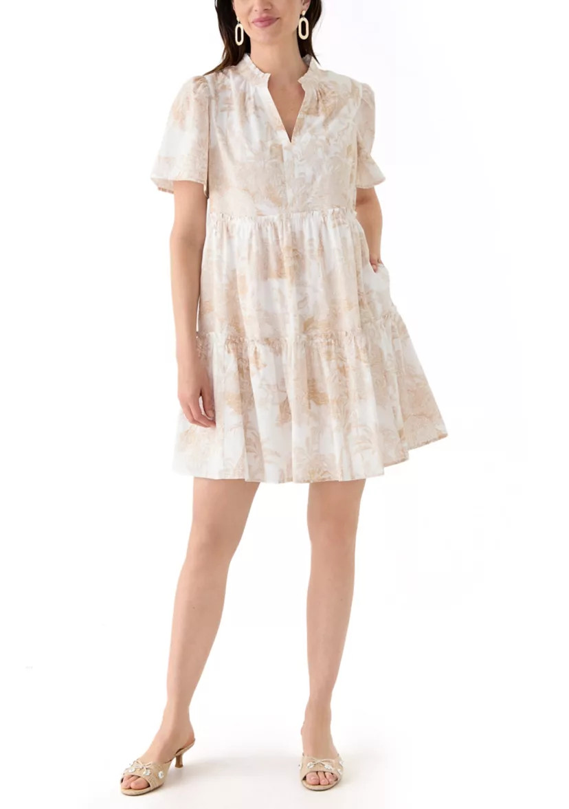 Women's Printed Peasant Dress | Belk