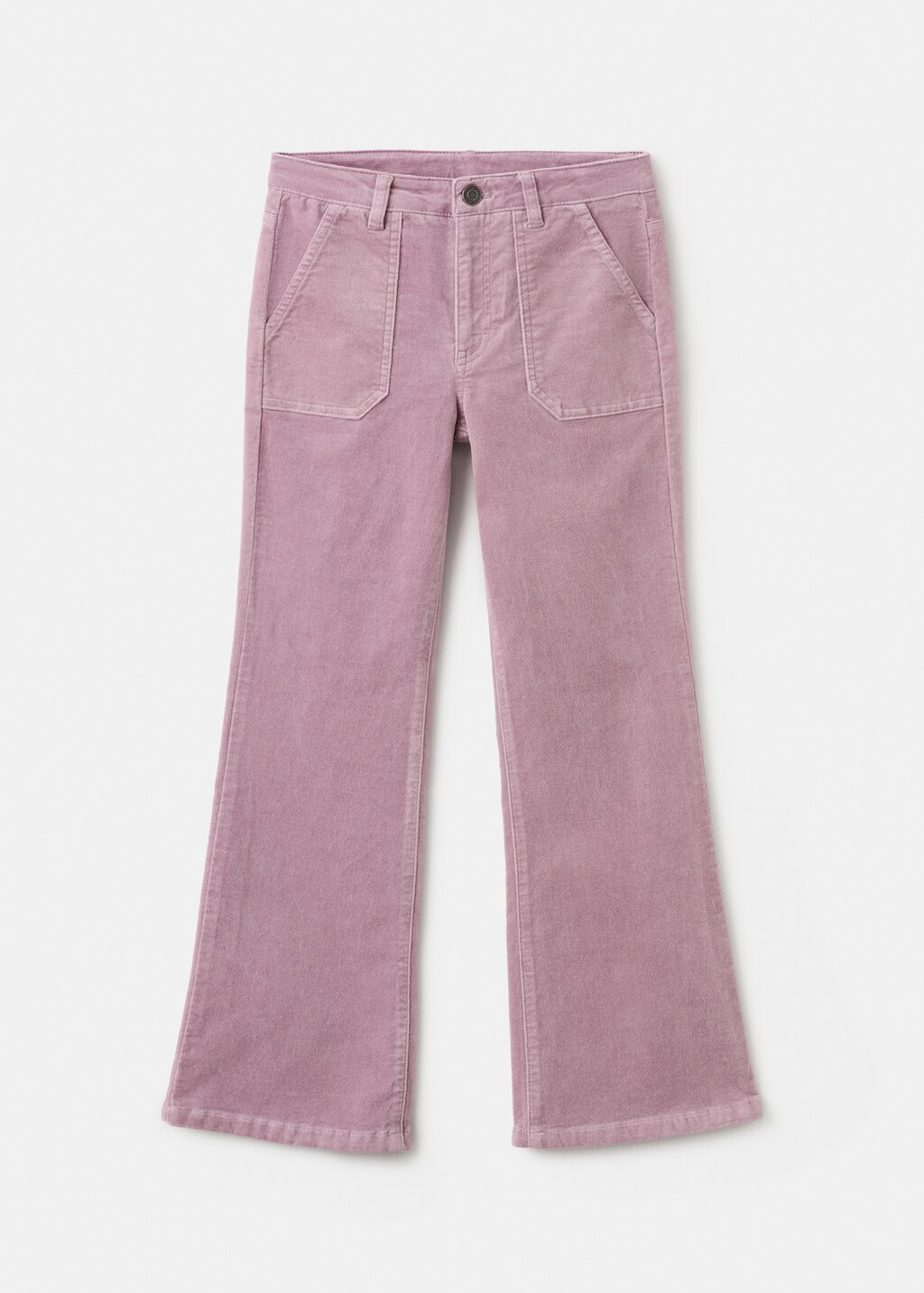 Velvet-effect flared trousers | Mango (US/MX/AU)