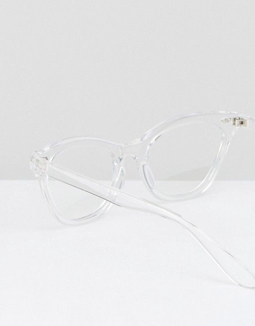 Reclaimed Vintage Inspired Round Clear Lens Glasses In Clear | ASOS US