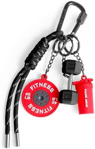 Dumbbell & Weights Keychain, Bag Purse Charms Gift for fitness Women and Men, Cute Mini Car Key C... | Amazon (US)