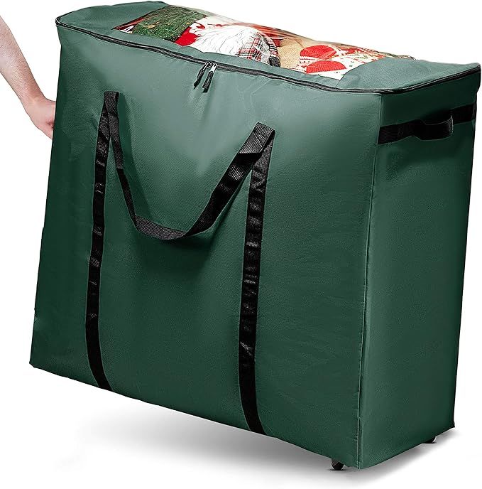 Seasonal/Christmas XLarge Rolling Accessory Storage Bag/Container, Xmas Decoration Storage Bag fo... | Amazon (US)
