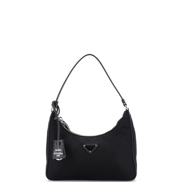 Re-Edition 2005 Hobo Tessuto with Saffiano Leather Mini | Rebag