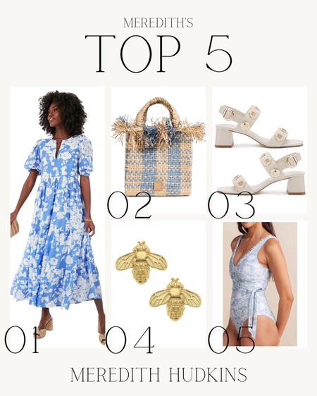 Tuckernuck, Susan Shaw, Meredith Hudkins, Pamela, Monson, blue and white dress, summer fashion, spring fashion, one piece, swimsuit, somersault, the earrings, gold, jewelry, white heels, neutral outfit, outfit, vacation, outfit, resort, outfit, handbag, purse, preppy, classic, timeless outfit

#LTKfindsunder50 #LTKstyletip #LTKsalealert