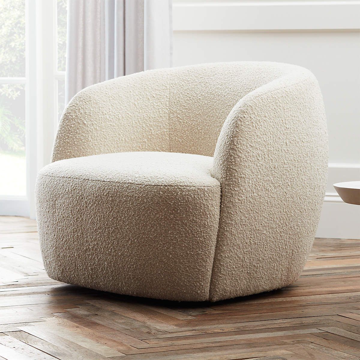 Gwyneth Ivory Boucle Chair Set of 2 + Reviews | CB2 | CB2