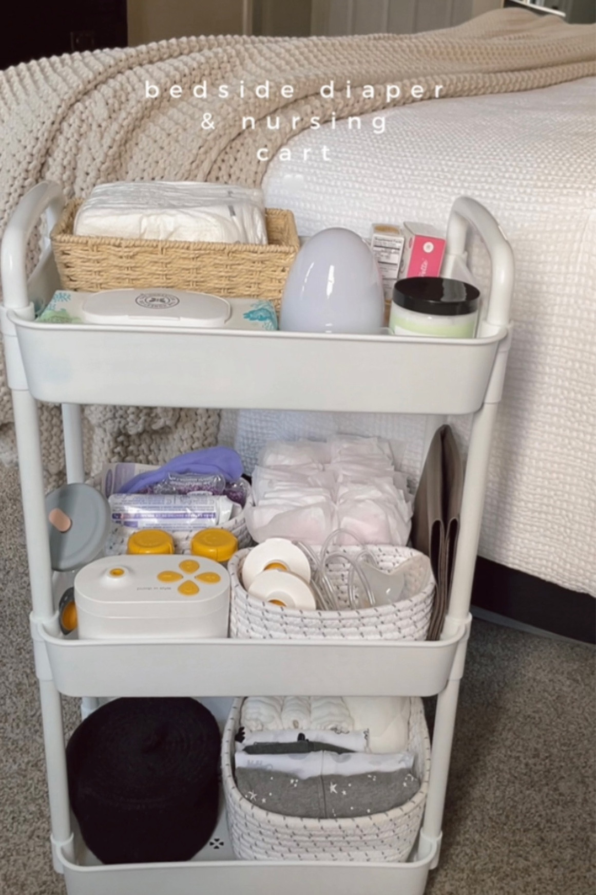 postpartum bedside cart 