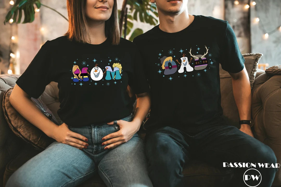 Frozen Mom and Dad Shirt, Frozen Inspired, Frozen Custom Shirt, Best Gift for Dad and Mom, Olaf, ... | Etsy (US)