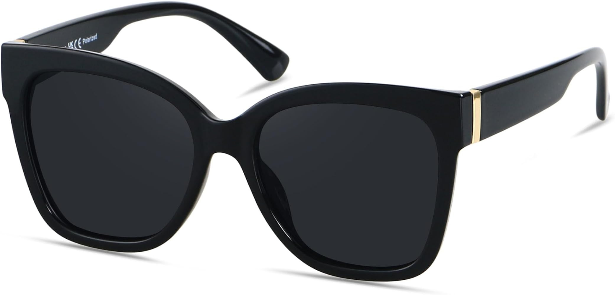 LYZOIT Trendy Oversized Cat Eye Polarized Sunglasses for Women Big Large Cateye Sun glasses | Amazon (US)