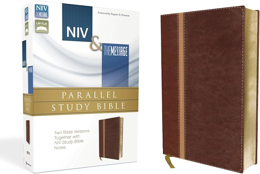 NIV, The Message, Parallel Study Bible, Leathersoft, Brown: Two Bible Versions Together with NIV ... | Amazon (US)