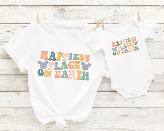 Happiest Place on Earth Shirt Matching Retro Shirt Matching | Etsy | Etsy (US)