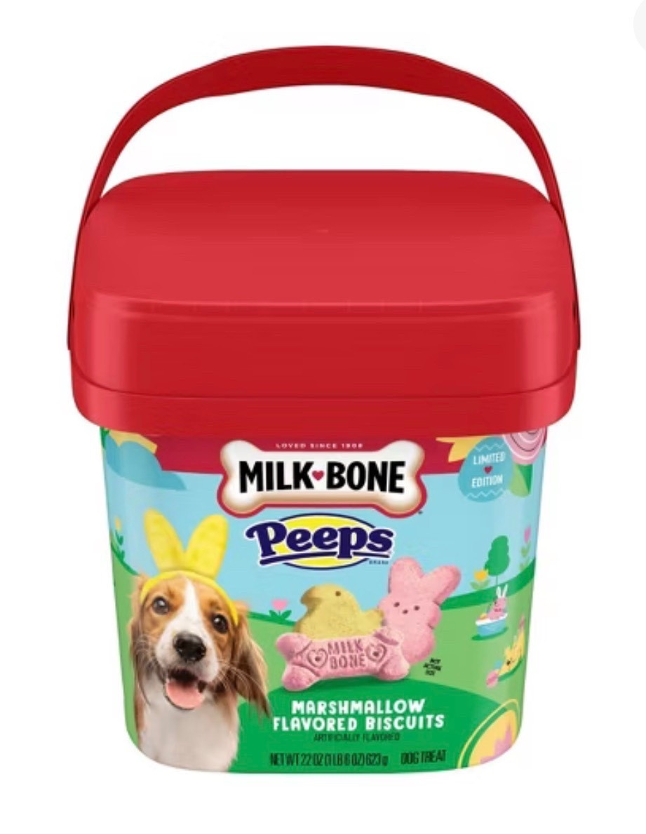 If you’re looking for a treat for a special pup for Easter, Target still have the Peeps Milk Bones in stock!  We’ve given these to my dog in the past as an Easter treat, and she just loves them. So fun - and they’re the cutest shapes! 

#LTKSeasonal #LTKHome