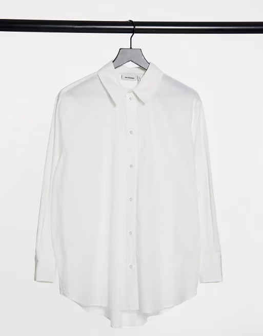 Weekday Edyn cotton shirt in white - WHITE | ASOS (Global)