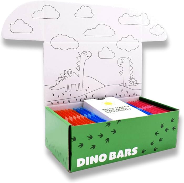 DINO BARS - Organic Fruit Bar for Kids 1+ | Fruit, Oats, Hemp Hearts, Coconut Oil and Edible Pape... | Amazon (US)